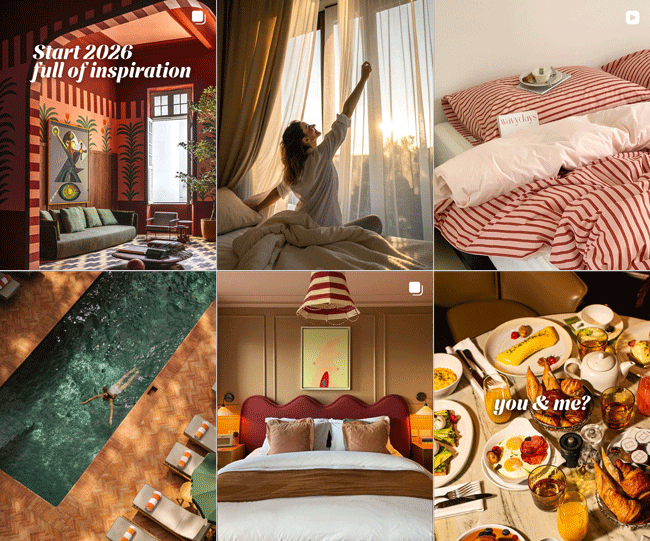 Feed collage visualization