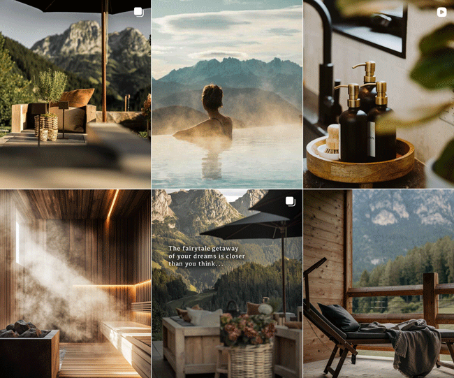 Feed collage visualization